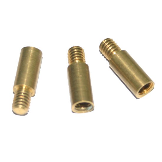 10mm Brass Chicago Screw Extensions (Pkt 100) - Click Image to Close