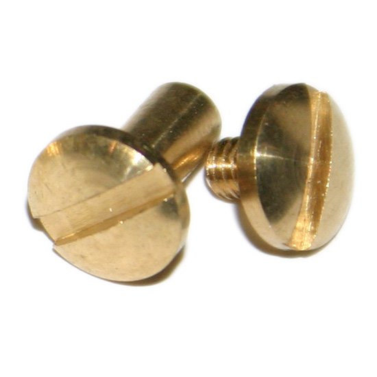 10mm Brass Chicago Screws (Pkt 100) - Click Image to Close