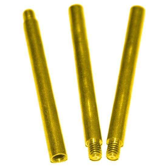 50mm Chicago Screw Extensions Brass Plated (Pkt 100) - Click Image to Close