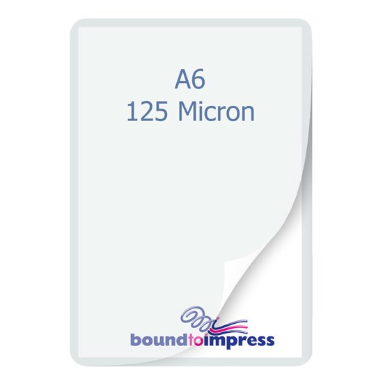 A6 Laminating Pouches - Gloss - 125 Mic Premium (Pkt 100) - Click Image to Close