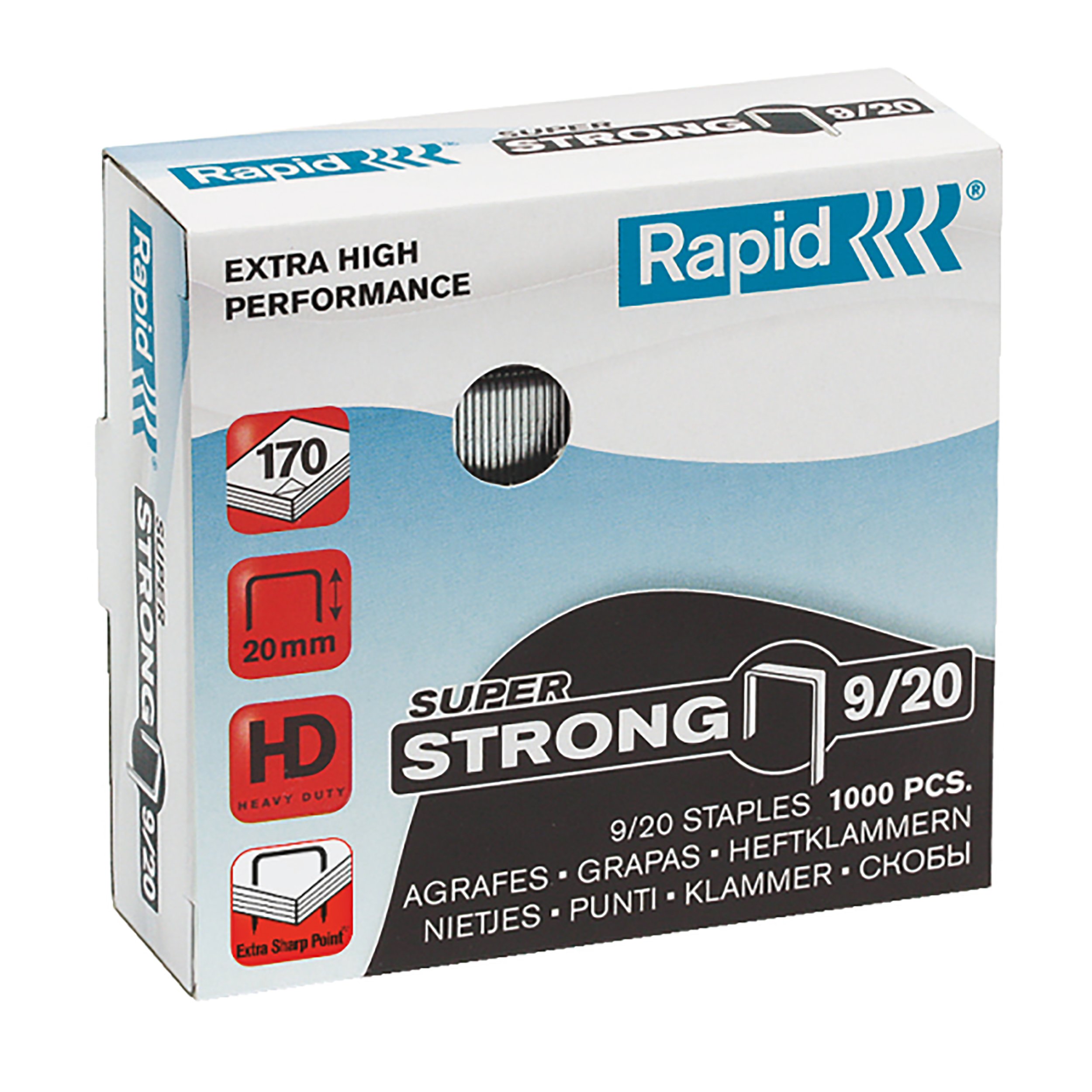 Rapid Super Strong Staples 9/20 (Pkt 1000) - Click Image to Close