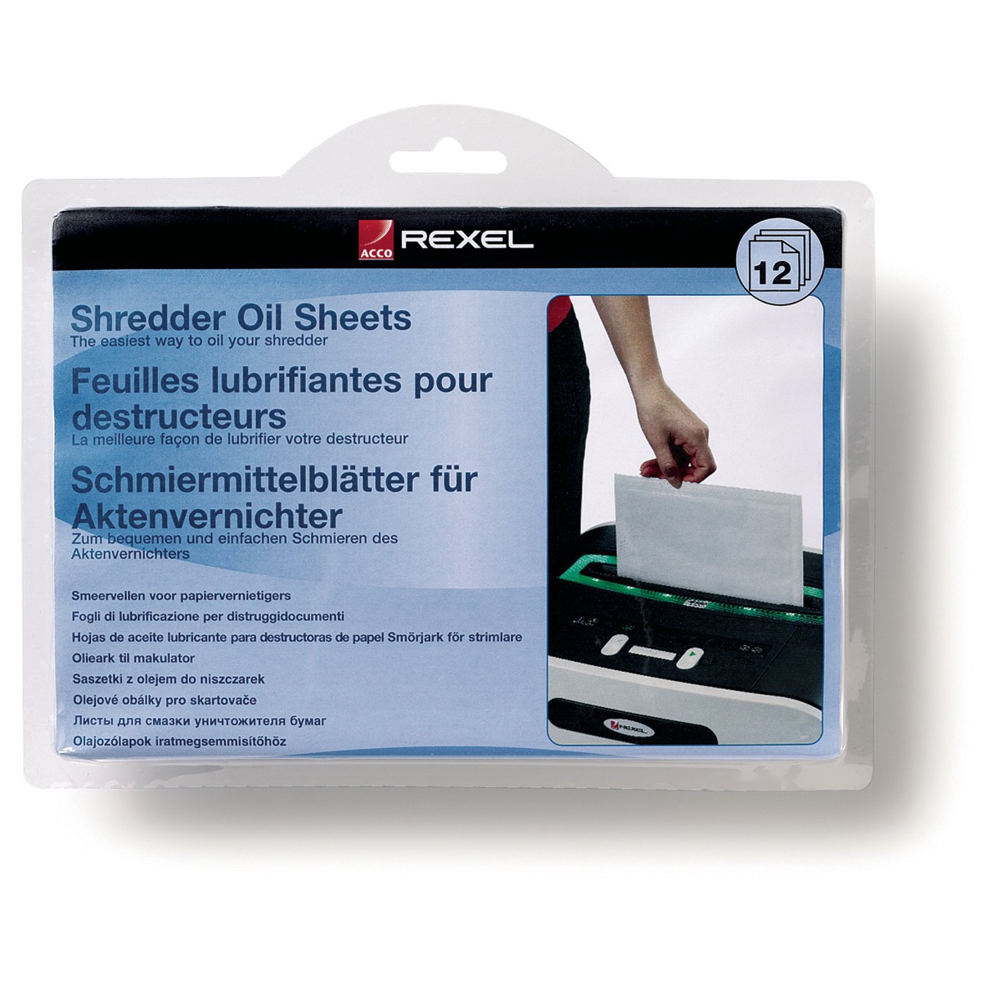 Rexel Shredder Oil Sheets (Pkt of 12) - Click Image to Close