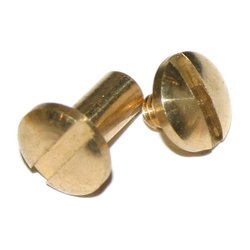 12mm Brass Chicago Screws (Pkt 100)