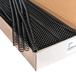 14mm A4 Lengths Black Spirals - Saver 6mm Pitch (Box 100)