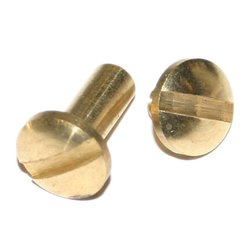 15mm Brass Chicago Screws (Pkt 100)
