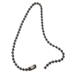 2.4mm Stainless Ball Chain - 200mm with Clasp (Pkt 10)