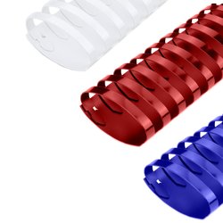 32mm Colour Plastic Combs 21 Ring (Box 50)