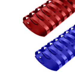 44mm Colour Plastic Combs 21 Ring (Box 60)