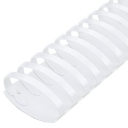 50mm White Plastic Binding Combs 21 Ring - Oval (Box 50)