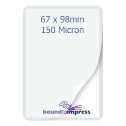 67x98mm Business Card Pouches - 150 Mic (Pkt 100)
