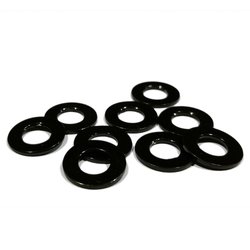 Black Steel Washers - 12mm Outer 1mm Thick M6 (Pkt 100)