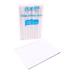 Slide Binding Bars 10mm White (Pkt 100)