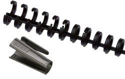 GBC Clickbind Coils 12mm BLACK (Pkt 50) incl Zipper Tool