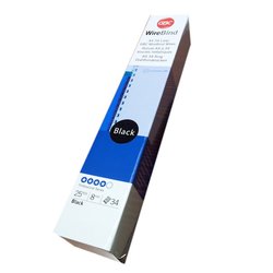 GBC WireBind A4 8mm 34 Loop (Pack of 25) - BLACK
