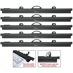 Hang-A-Plan Quickfile A0 Clamps (Pack of 5)