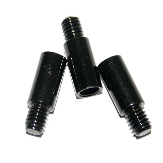 10mm Black Chicago Screw Extensions (Pkt 100) - Click Image to Close