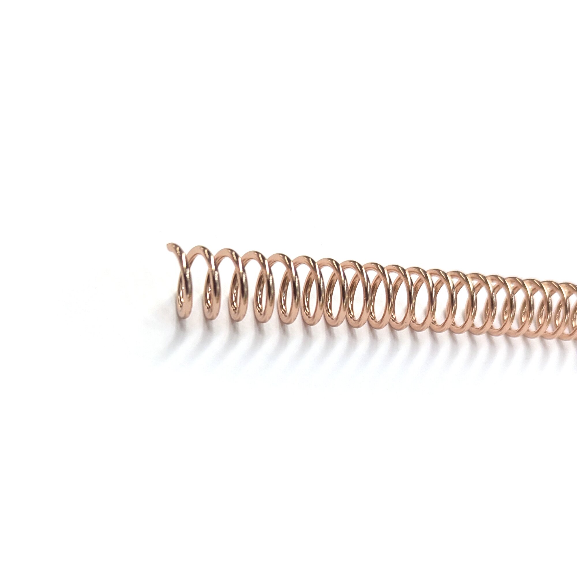 12mm A4 Rose Gold Metal Spirals - 6mm Pitch (Pkt 5) - Click Image to Close