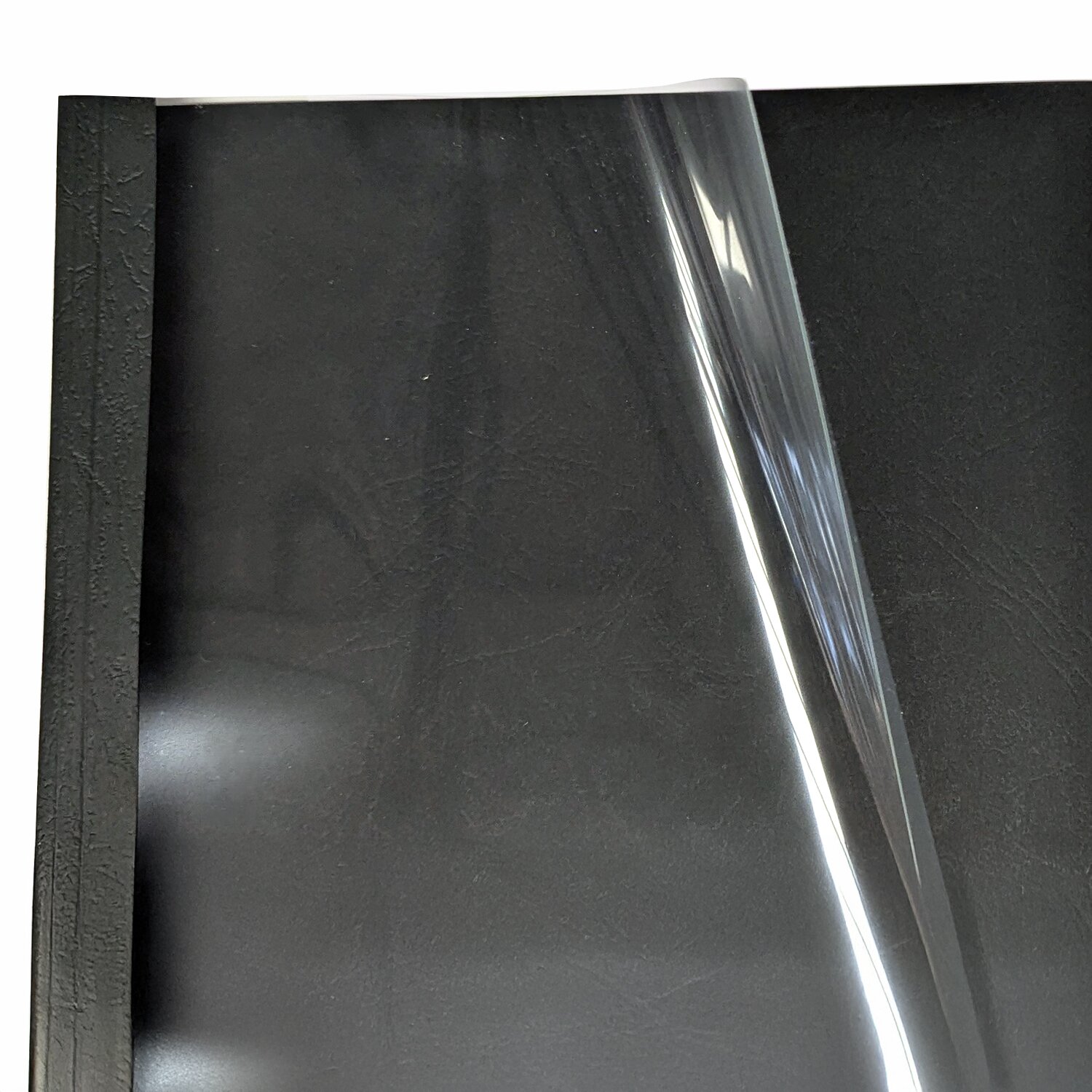 12mm Thermal Binding Covers Black Clear Front (Pkt 60) - Click Image to Close