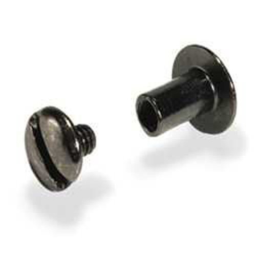 15mm Black Steel Chicago Screws (Pkt 100) - Click Image to Close