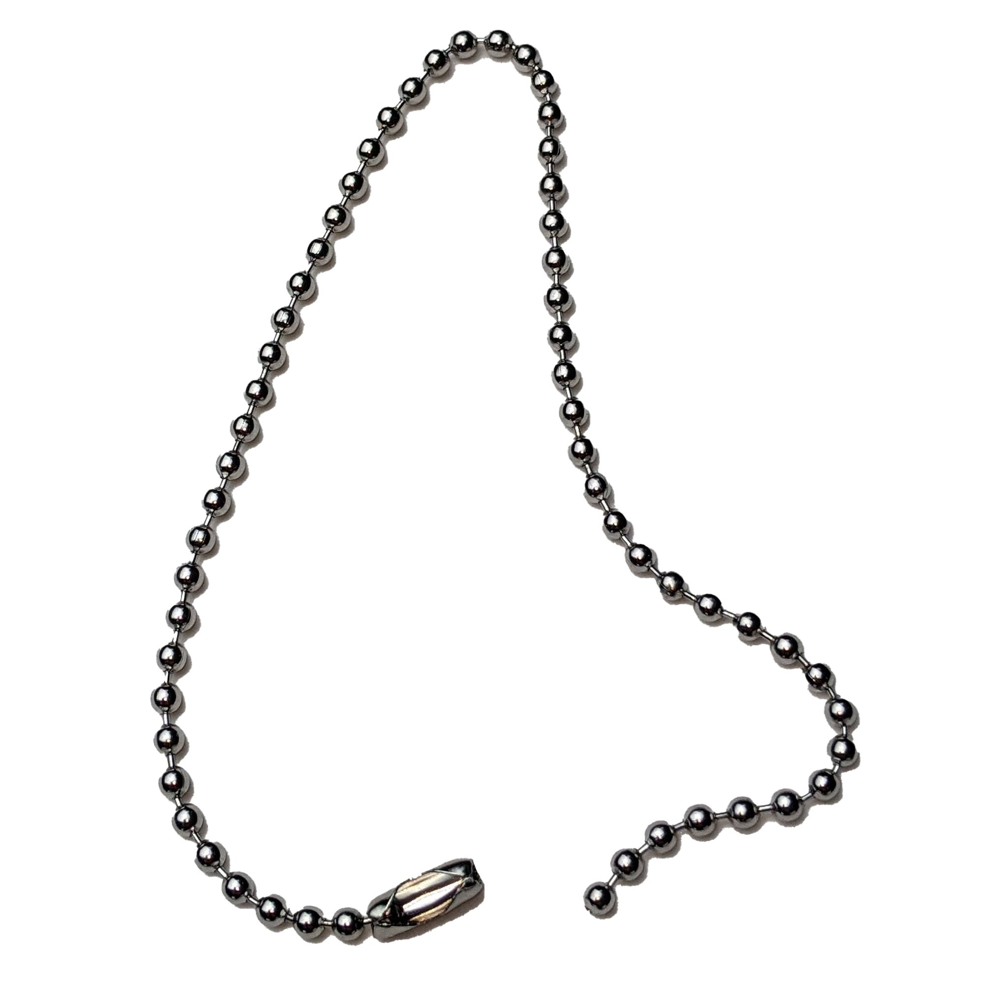 2.4mm Stainless Ball Chain - 200mm Bulk Pack (Pkt 100) - Click Image to Close