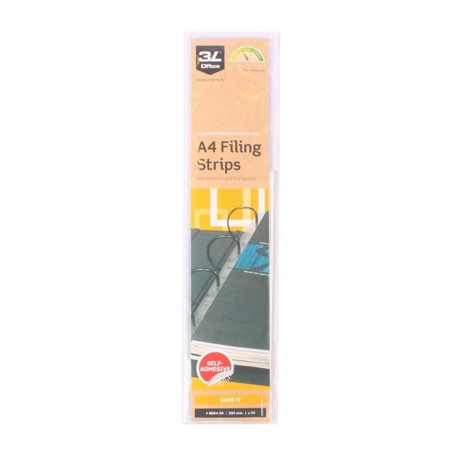 3L A4 Self Adhesive Filing Strips 295mm (Pkt of 50) - Click Image to Close