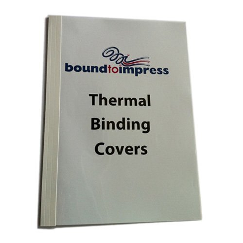 40mm Thermal Binding Covers White Gloss (Pkt 20) - Click Image to Close