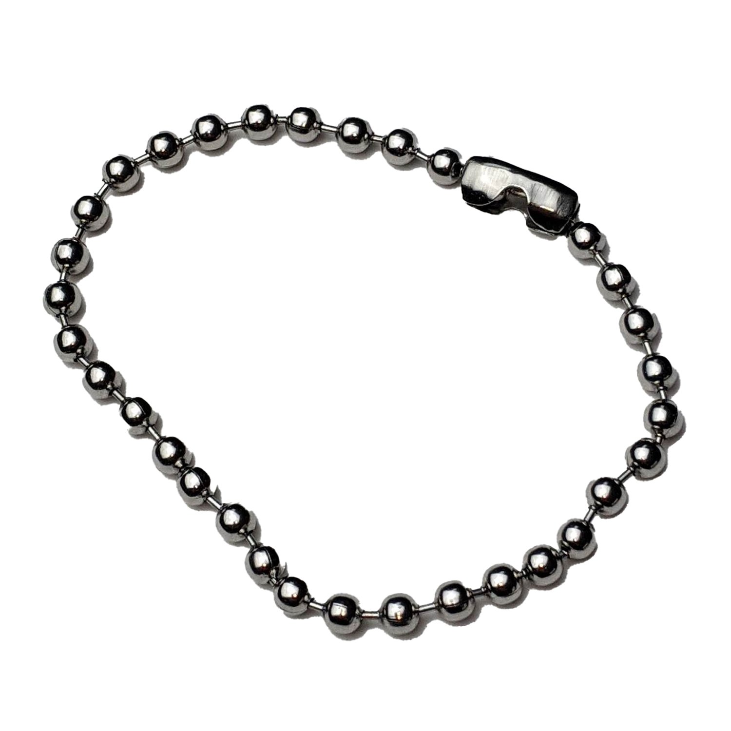 4mm Stainless Ball Chain - 200mm with Clasp (Pkt 10) - Click Image to Close