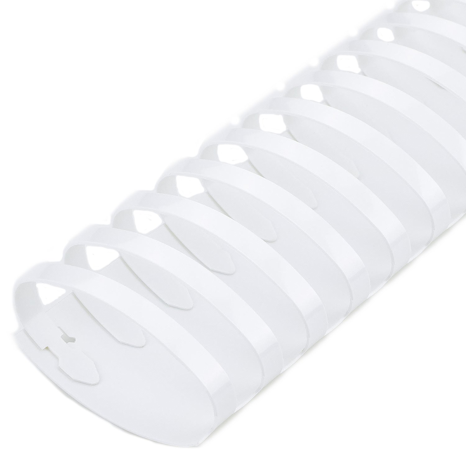 50mm White Plastic Binding Combs 21 Ring - Oval (Box 50) - Click Image to Close
