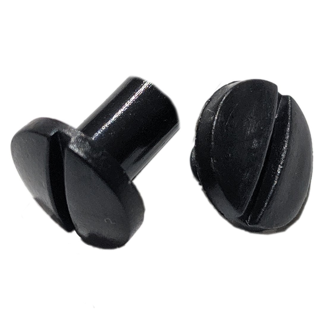 5mm Black Plastic Chicago Screws (Pkt 100) - Click Image to Close