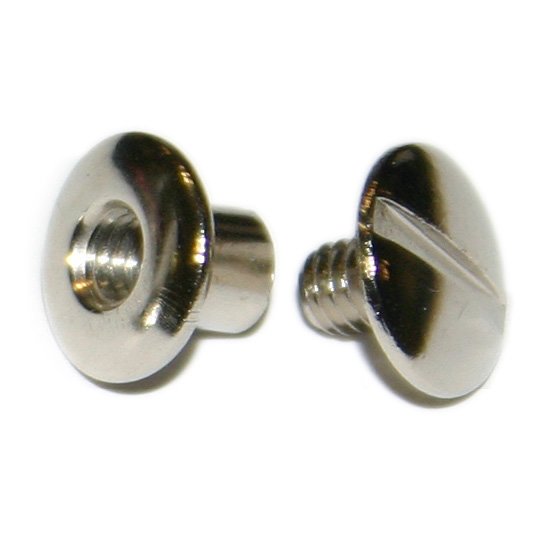 10 Sets 3/8" (9.5mm) Solid Brass Chicago Screws & Posts – Machined In USA By USBind