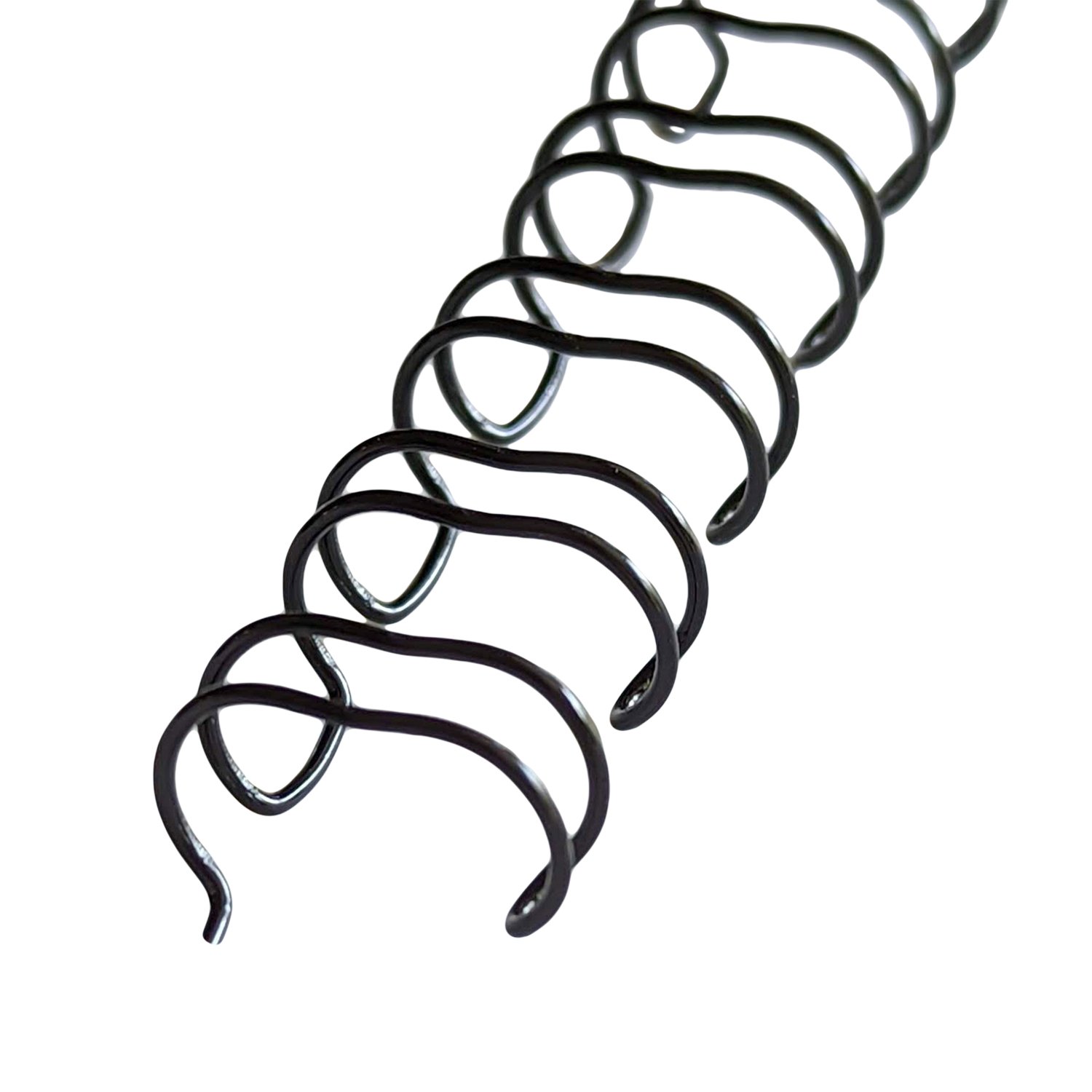 8mm - 21 Loop BLACK Wire Binding Combs (Pkt 100) - Click Image to Close