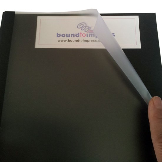 8mm Thermal Binding Covers Black Frosted (Pkt 100) - Click Image to Close