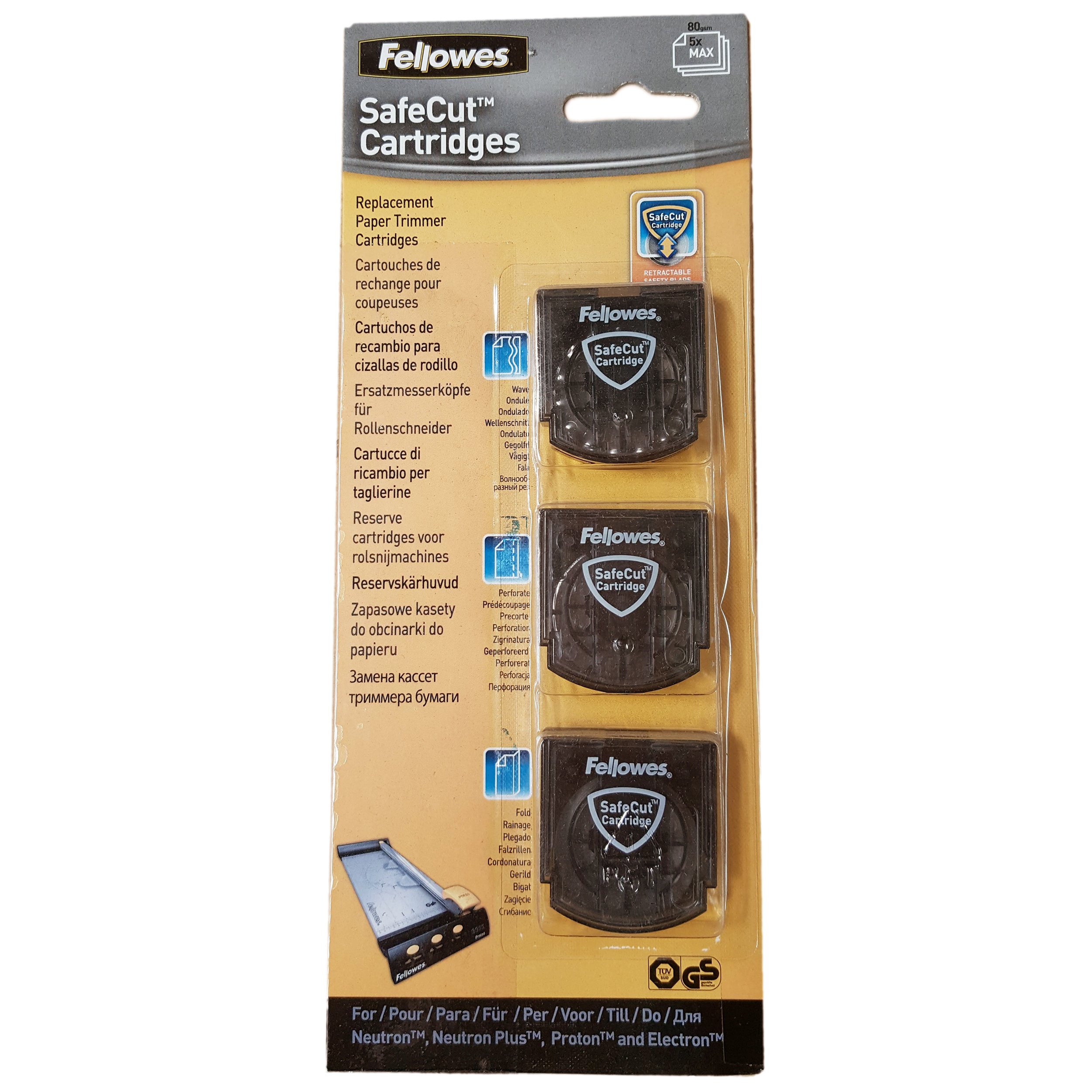 Fellowes SafeCut Trimmer Blades Wavy - Perforate - Scoring - Click Image to Close