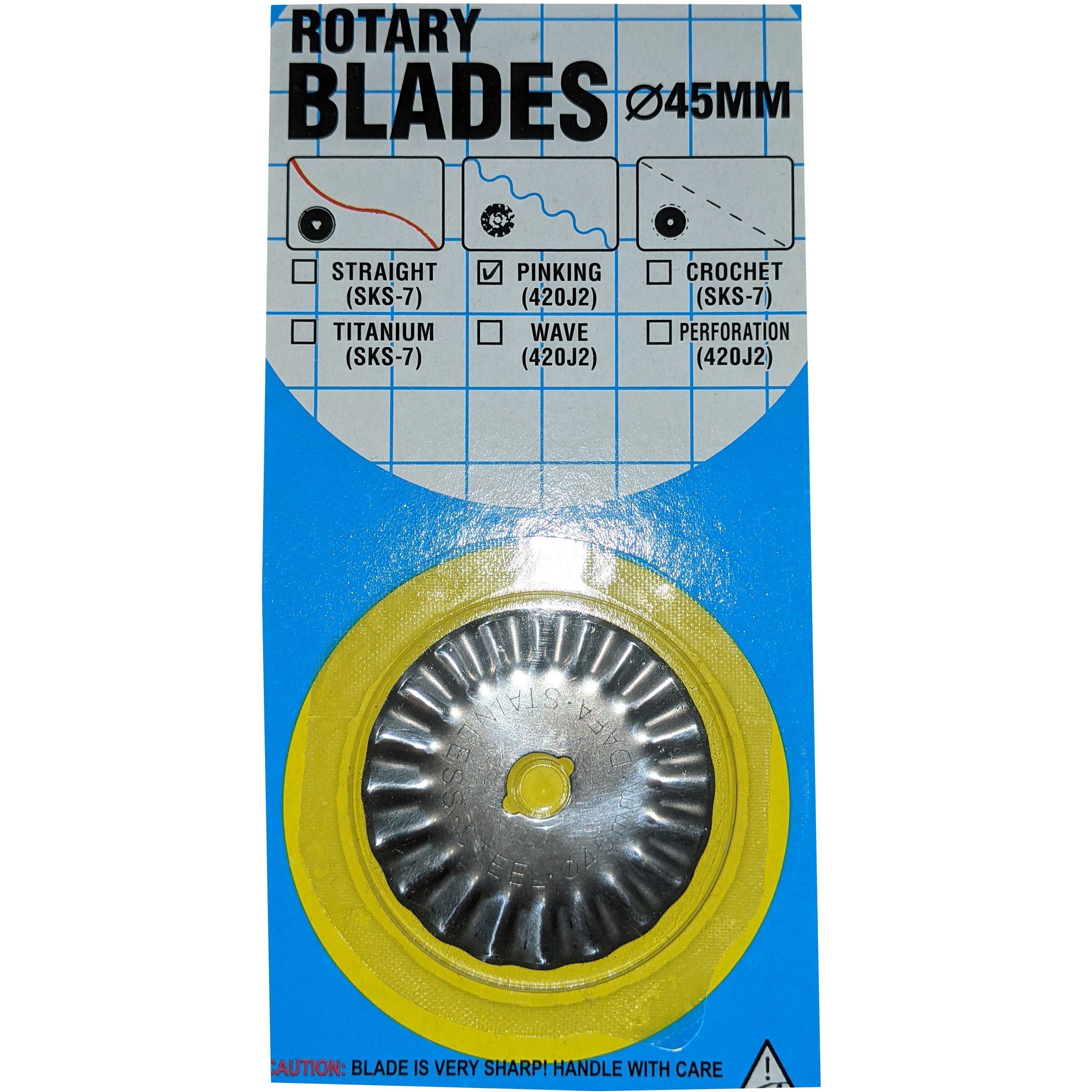 Handheld Rotary Trimmer Pinking Blade (45mm Diameter) - Click Image to Close