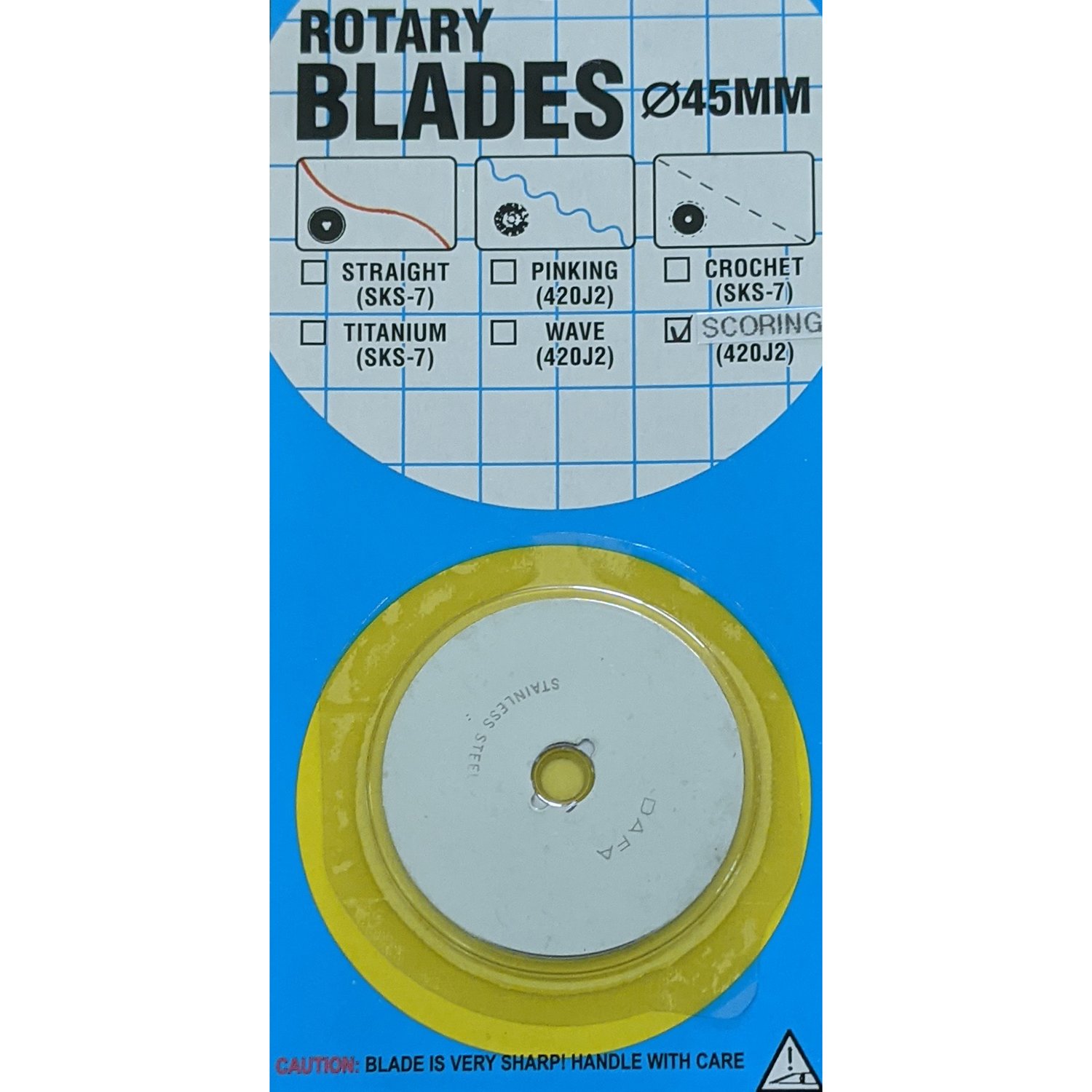 Handheld Rotary Trimmer Scoring Blade (45mm Diameter) - Click Image to Close