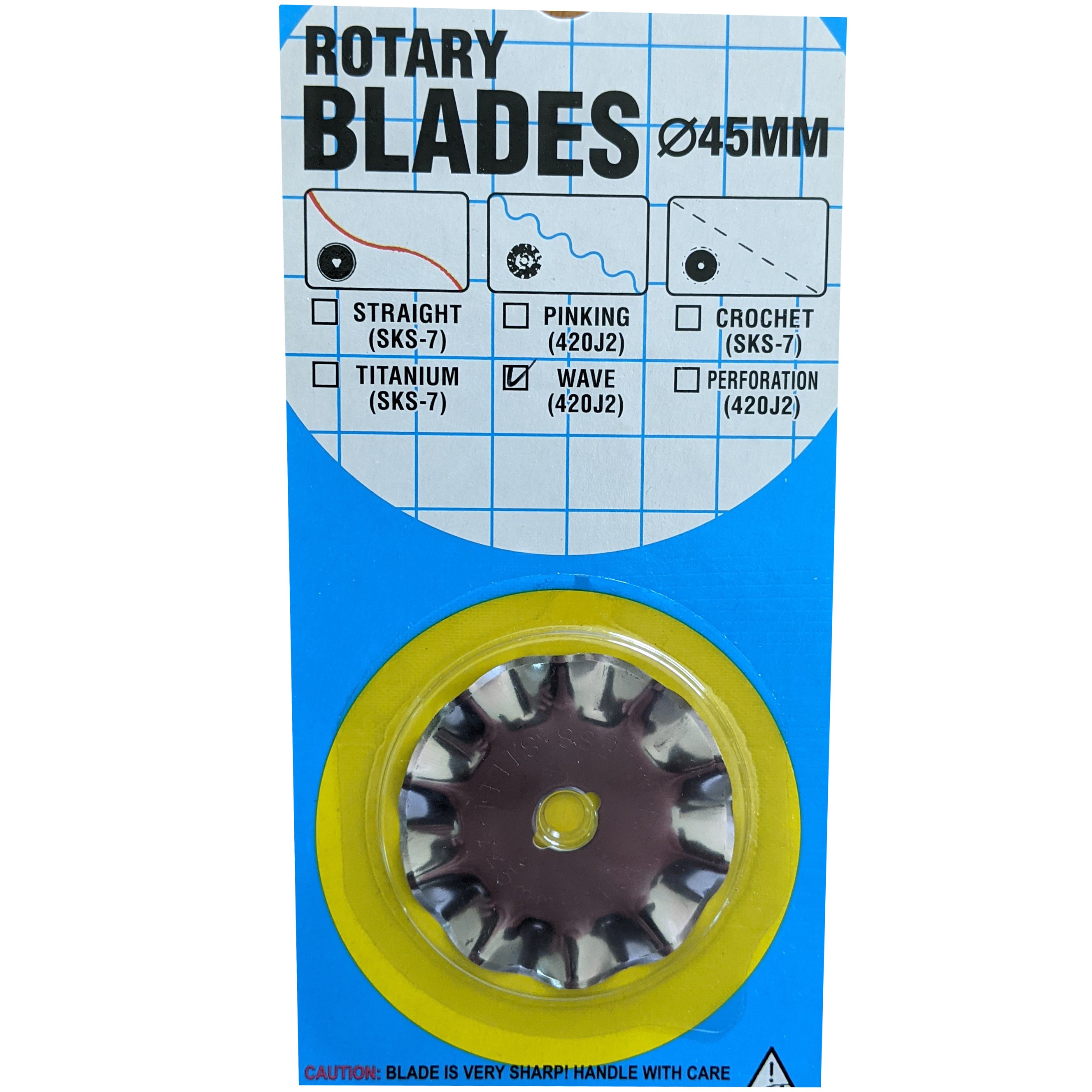 Handheld Rotary Trimmer Wave Blade (45mm Diameter) - Click Image to Close
