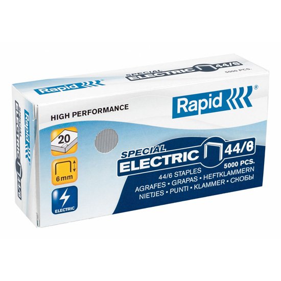 Rapid 44/8 Electric Staples (Pkt 5000) - Click Image to Close