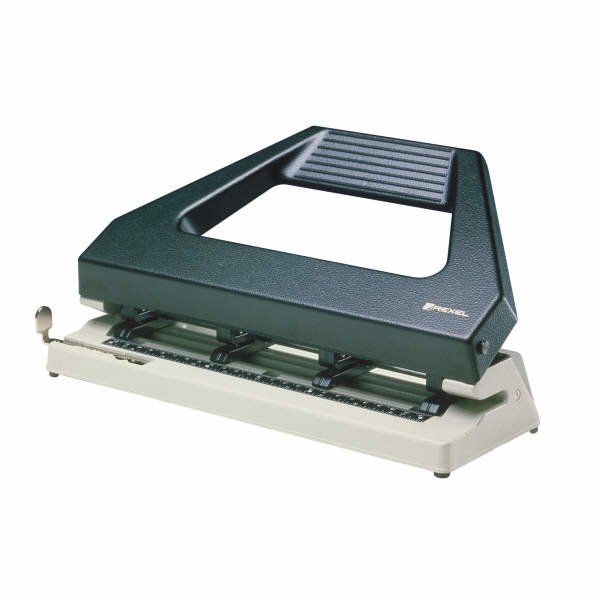 Rexel V430 Heavy Duty 4 Hole Adjustable Punch (30 Sheet) - Click Image to Close