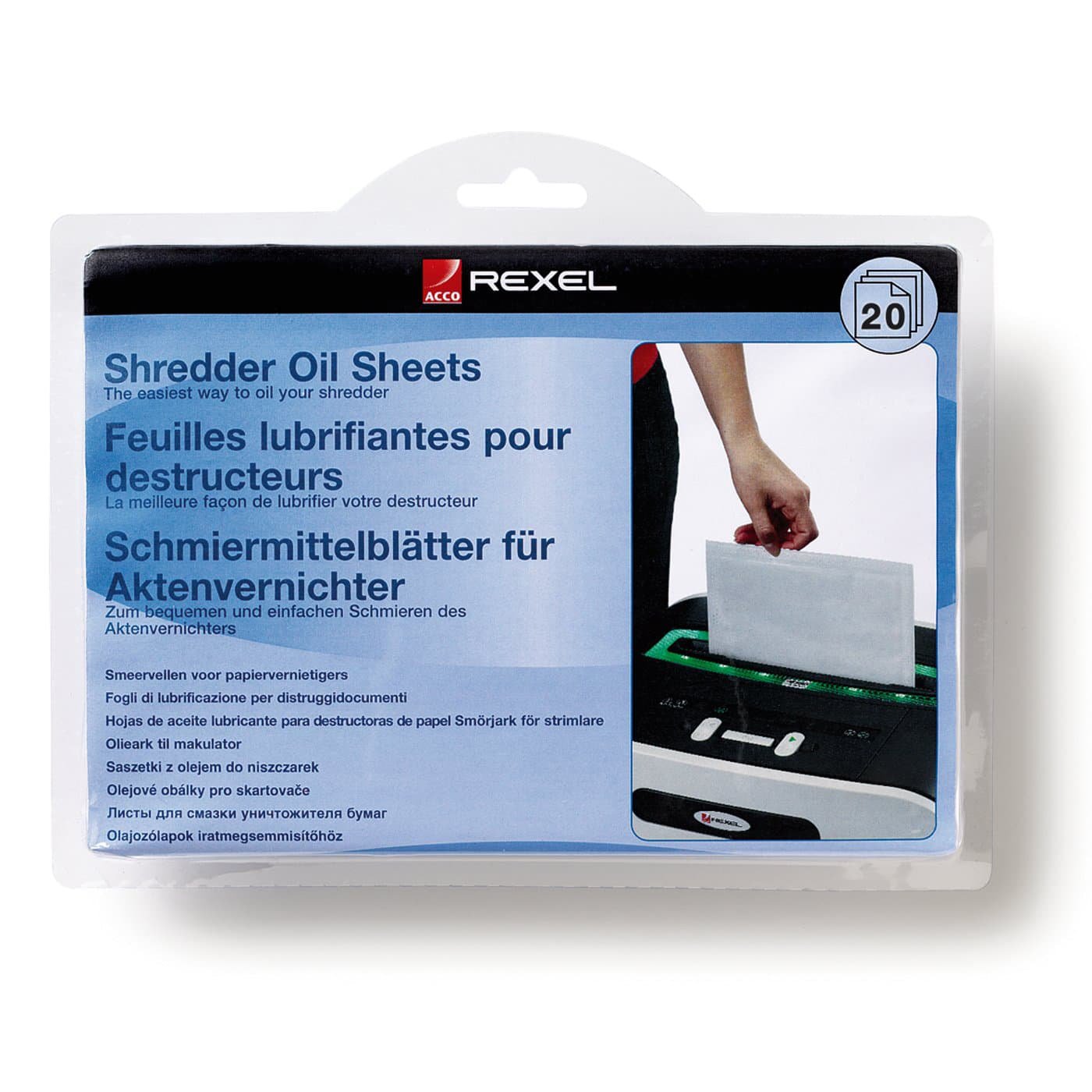 Rexel Shredder Oil Sheets (Pkt of 20) - Click Image to Close