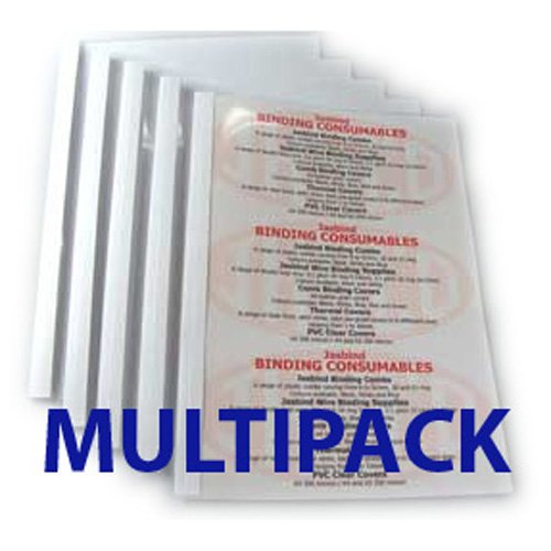 Thermal Binding Covers Multipack - White Gloss (Pkt 100) - Click Image to Close