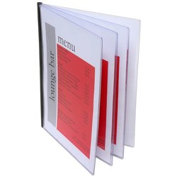 Marbig Menu Document Protector PVC A4 4 Pockets (Pkt 5)