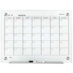 Quartet Infinity Glass Calendar Board 1200x915mm White