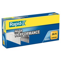 Rapid 26/6 6mm STRONG Staples (Box of 5000)
