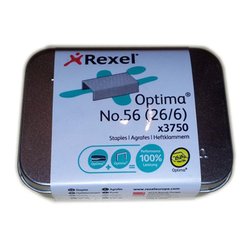 Rexel Optima No. 56 Staples 26/6 (Tin of 3750)